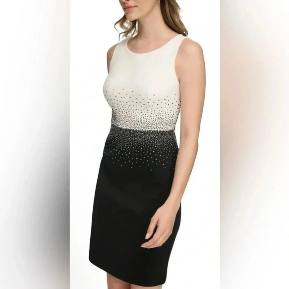 Calvin Klein Rhinestones Embellished Dress Size 6 - Picture 3 of 10